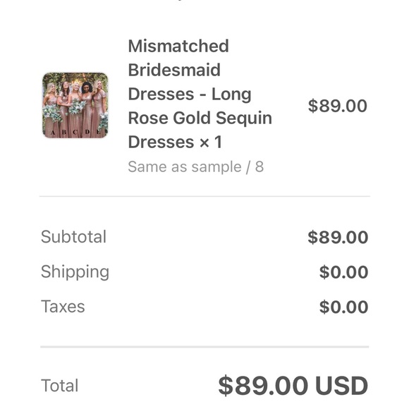 Rose Gold Sequin Dress - Picture 6 of 8